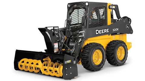 John Deere skid steer with snow blower attachment