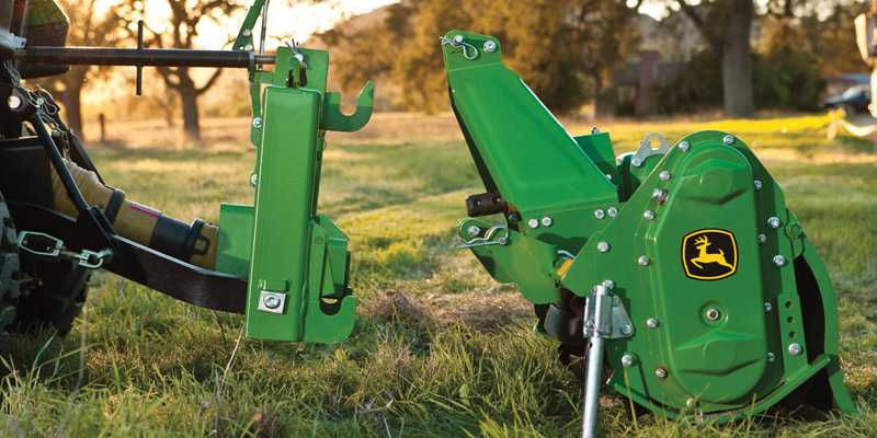 Hooking up a tractor to a rotary tiller with a John Deere iMatch Quick Hitch